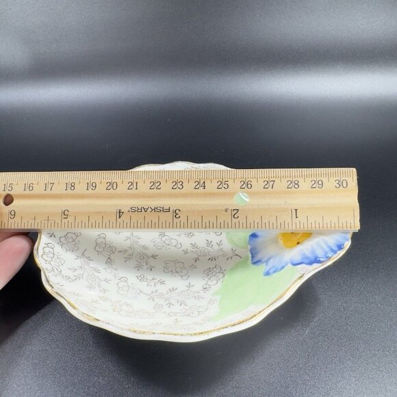 Vintage James Kent Longton Porcelain Spoon Rest Floral Pattern Painted England - Picture 5 of 15